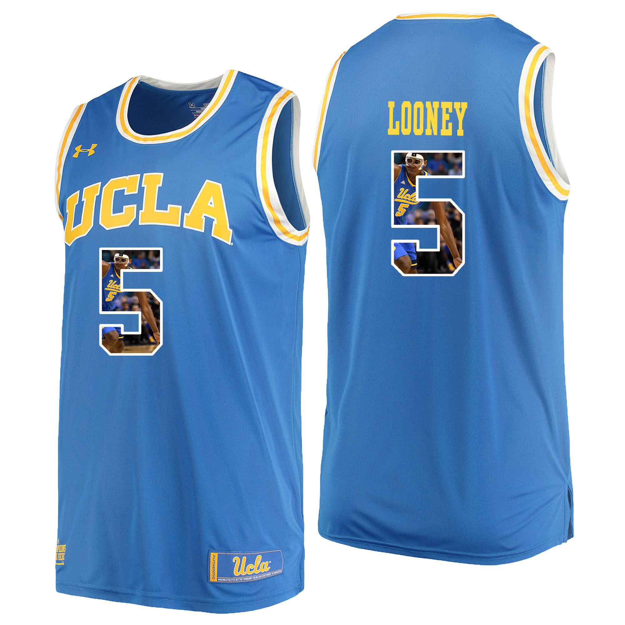 Men UCLA UA 5 Looney Light Blue Fashion Edition Customized NCAA Jerseys